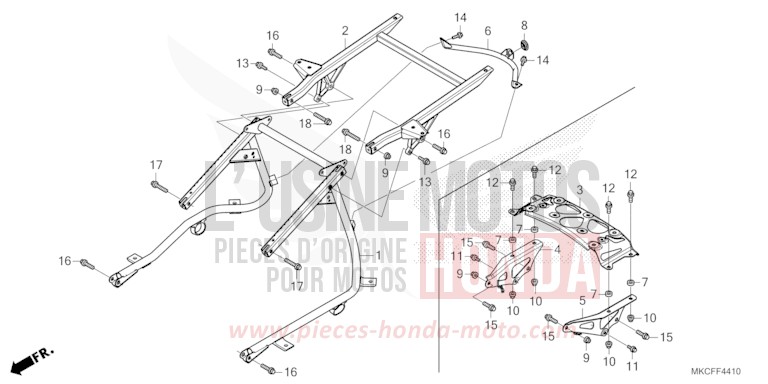 APPUI BAGAGES von GL1800 MAT JEANS BLUE MATALLIC (PB417) von 2022