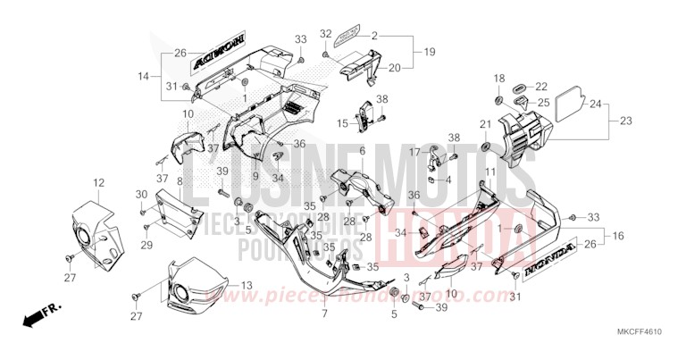 COUVERCLE DE MOTEUR von GL1800 MAT JEANS BLUE MATALLIC (PB417) von 2022