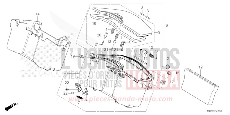 POCHE CENTRALE von GL1800 MAT JEANS BLUE MATALLIC (PB417) von 2022