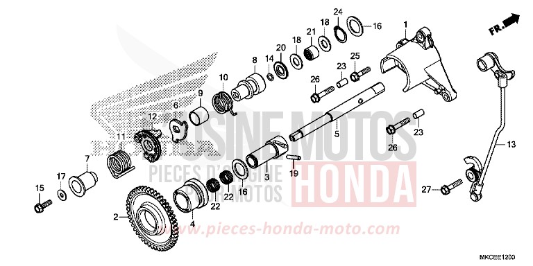 BOITE RENVERSEMENT MARCHE von GL1800 DARKNESS BLACK METALLIC (NH463) von 2019