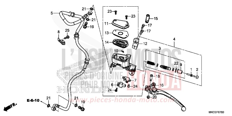 MAITRE-CYLINDRE von GL1800 DARKNESS BLACK METALLIC (NH463) von 2019