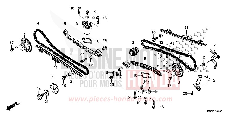 CHAINE A CAMES/TENDEUR von GL1800 MAT MAJESTIC SILVER METALLIC (NHB70) von 2019