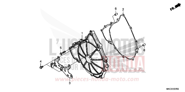 CARTER D'EMBRAYAGE von GL1800 MAT MAJESTIC SILVER METALLIC (NHB70) von 2019