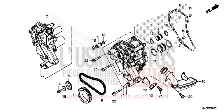 POMPE A HUILE von GL1800 MAT MAJESTIC SILVER METALLIC (NHB70) von 2019
