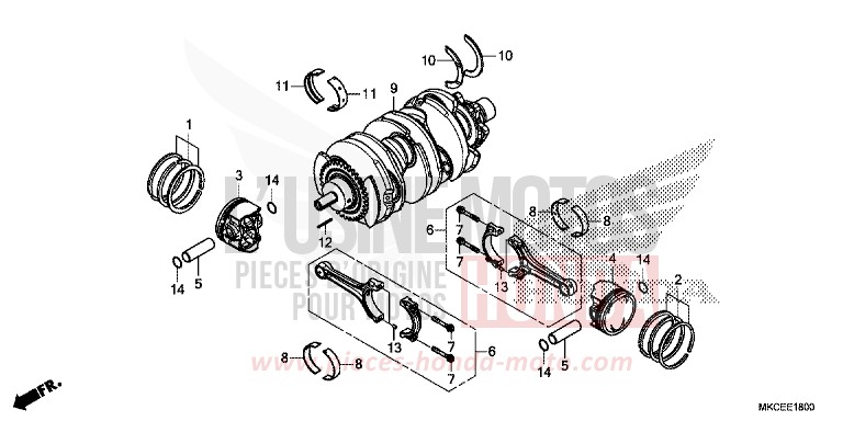 VILEBREQUIN/PISTON von GL1800 MAT MAJESTIC SILVER METALLIC (NHB70) von 2019
