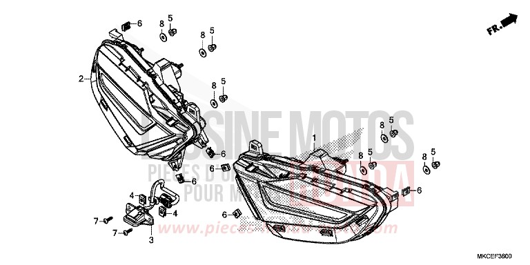 FEUX COMBINES ARRIERE von GL1800 MAT MAJESTIC SILVER METALLIC (NHB70) von 2019
