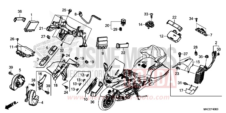 UNITE DE COMMANDE von GL1800 MAT MAJESTIC SILVER METALLIC (NHB70) von 2019