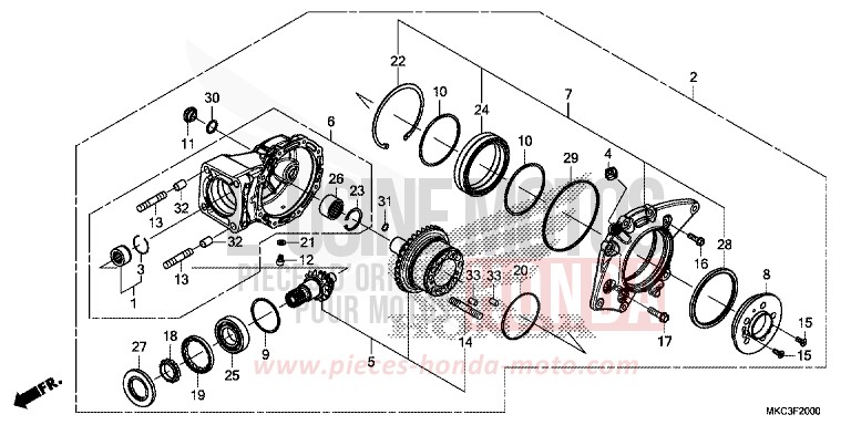 ENGRENAGE MENE DE SORTIE von GL1800 CANDY ARDENT RED (R367B) von 2018