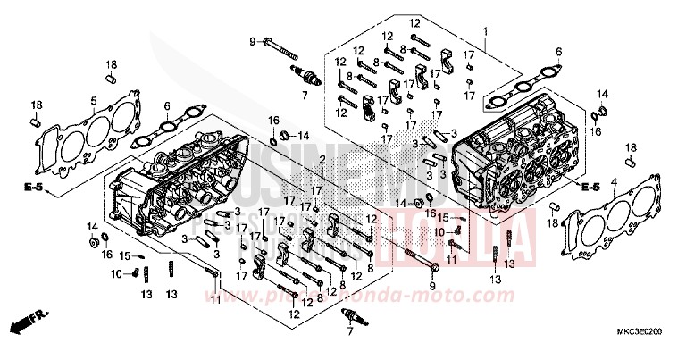 CULASSE von GL1800 DARKNESS BLACK METALLIC (NH463) von 2018