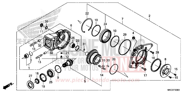 ENGRENAGE MENE DE SORTIE von GL1800 CANDY ARDENT RED (R367B) von 2019