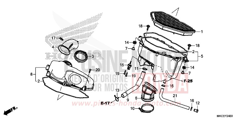 FILTRE A AIR von GL1800 CANDY ARDENT RED (R367B) von 2019