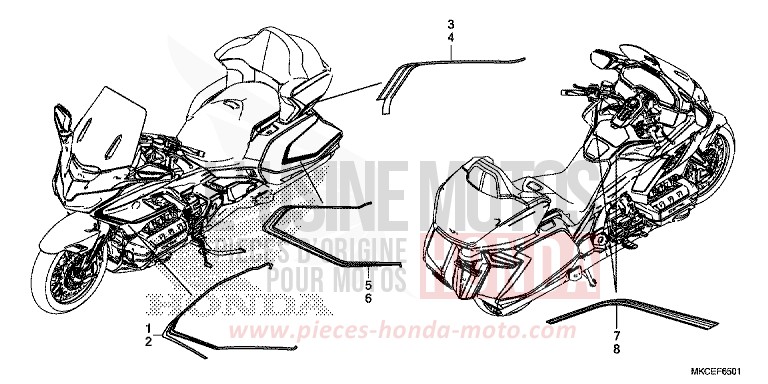 RAYURE (GL1800DA) von GL1800 CANDY ARDENT RED (R367B) von 2019