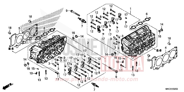 CULASSE von GL1800 DARKNESS BLACK METALLIC (NH463) von 2019