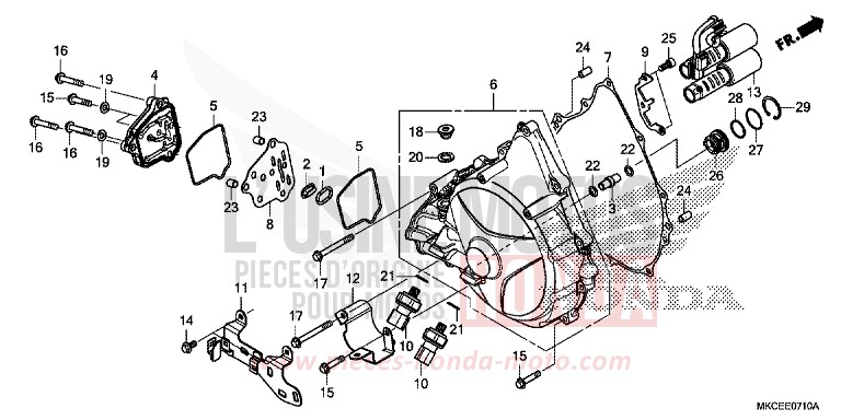 CARTER D'EMBRAYAGE (DCT) von GL1800 DARKNESS BLACK METALLIC (NH463) von 2019