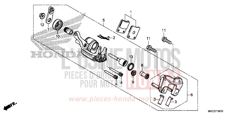 MACHOIRE DE FREIN DE PARKING von GL1800 DARKNESS BLACK METALLIC (NH463) von 2019