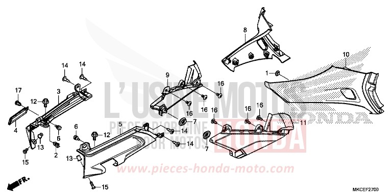 COUVERCLE LATERAL von GL1800 DARKNESS BLACK METALLIC (NH463) von 2019