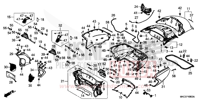 COFFRE von GL1800 DARKNESS BLACK METALLIC (NH463) von 2019