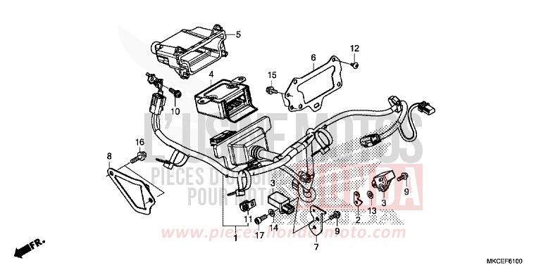 FAISCEAU DE SAC GONFLABLE von GL1800 DARKNESS BLACK METALLIC (NH463) von 2019