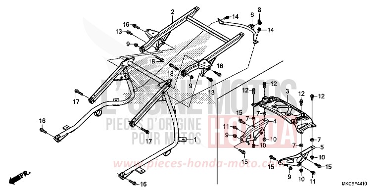 APPUI BAGAGES von GL1800 PEARL HAWKSEYE BLUE (PB409) von 2019