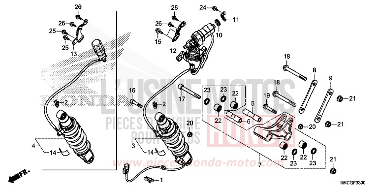 COUSSIN ARRIERE von GL1800 PEARL GLARE WHITE (NHB53E) von 2020