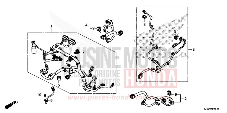 FAISCEAU SECONDAIRE von GL1800 PEARL GLARE WHITE (NHB53E) von 2020