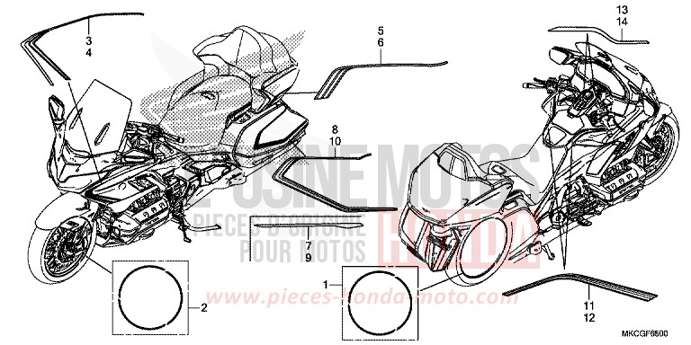 RAYURE (1) von GL1800 PEARL GLARE WHITE (NHB53E) von 2020