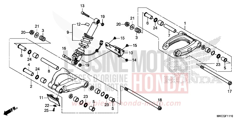BRAS DE COUSSIN von GL1800 CANDY ARDENT RED (R367B) von 2020