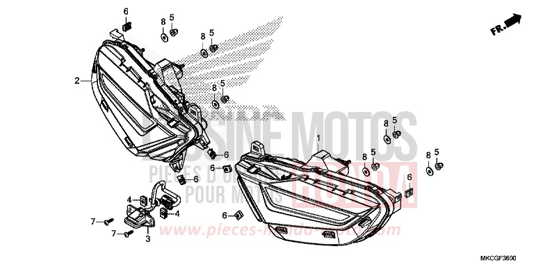 FEUX COMBINES ARRIERE von GL1800 CANDY ARDENT RED (R367B) von 2020
