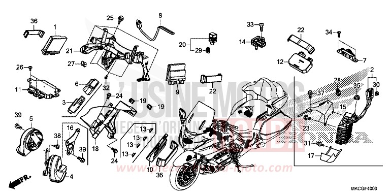 UNITE DE COMMANDE von GL1800 CANDY ARDENT RED (R367B) von 2020