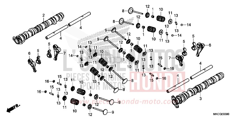 ARBRE A CAMES/SOUPAPE von GL1800 DARKNESS BLACK METALLIC (NH463D) von 2020