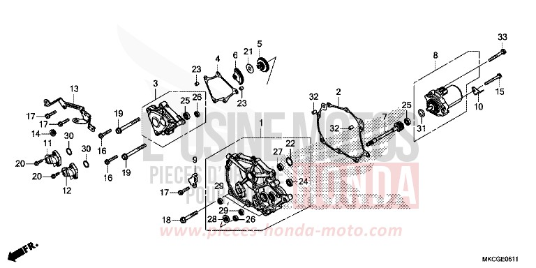 COUVERCLE DE CHANGEMENT (DCT) von GL1800 DARKNESS BLACK METALLIC (NH463D) von 2020