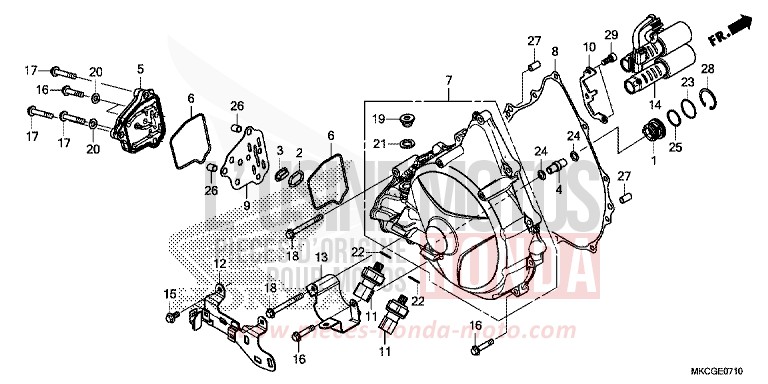 CARTER D'EMBRAYAGE (DCT) von GL1800 DARKNESS BLACK METALLIC (NH463D) von 2020