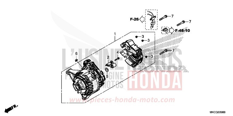 GENERATRICE von GL1800 DARKNESS BLACK METALLIC (NH463D) von 2020