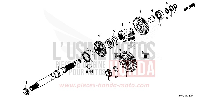 ARBRE DE SORTIE von GL1800 DARKNESS BLACK METALLIC (NH463D) von 2020