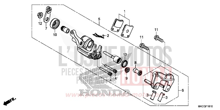 MACHOIRE DE FREIN DE PARKING von GL1800 DARKNESS BLACK METALLIC (NH463D) von 2020