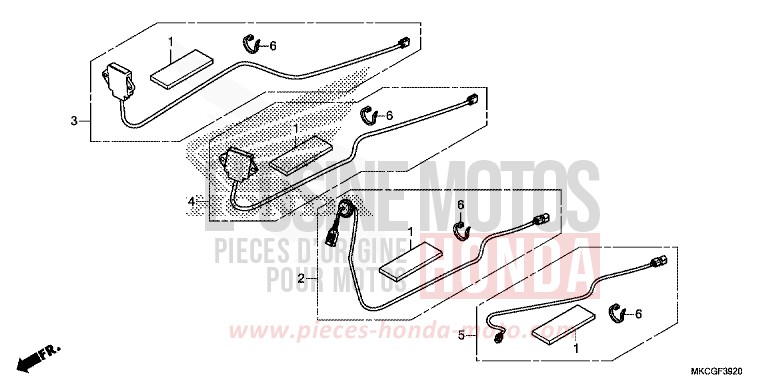ENSEMBLE ANTENNE/JEU DE CORDONS von GL1800 DARKNESS BLACK METALLIC (NH463D) von 2020