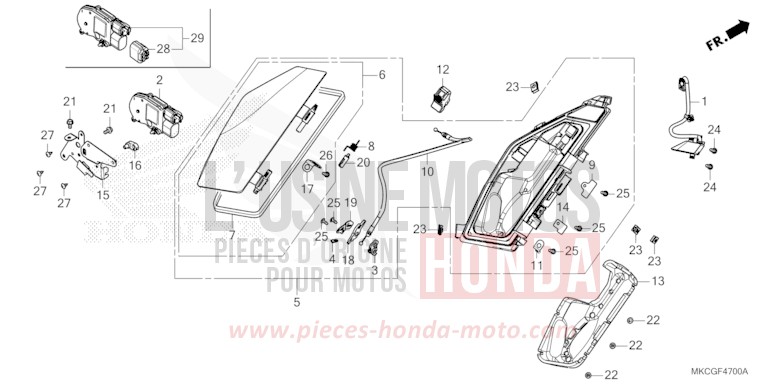 POCHE von GL1800 DARKNESS BLACK METALLIC (NH463D) von 2020