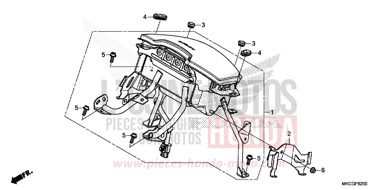MODULE DE SAC GONFLABLE von GL1800 DARKNESS BLACK METALLIC (NH463D) von 2020