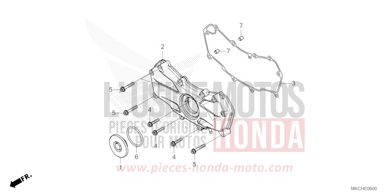 COUVERCLE MOTEUR AVANT von GL1800 CANDY ARDENT RED (R367B) von 2021