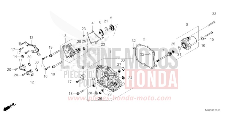 COUVERCLE DE CHANGEMENT (DCT) von GL1800 CANDY ARDENT RED (R367B) von 2021