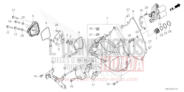CARTER D'EMBRAYAGE (DCT) von GL1800 CANDY ARDENT RED (R367B) von 2021