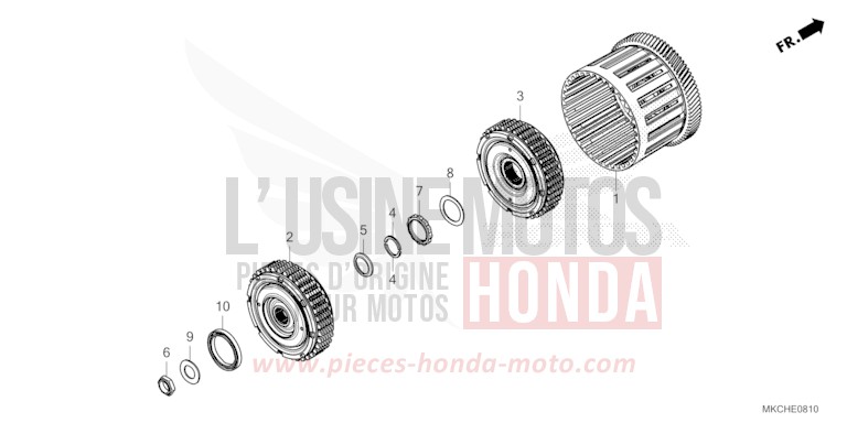 EMBRAYAGE (DCT) von GL1800 CANDY ARDENT RED (R367B) von 2021