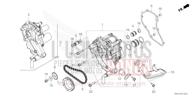POMPE A HUILE von GL1800 CANDY ARDENT RED (R367B) von 2021