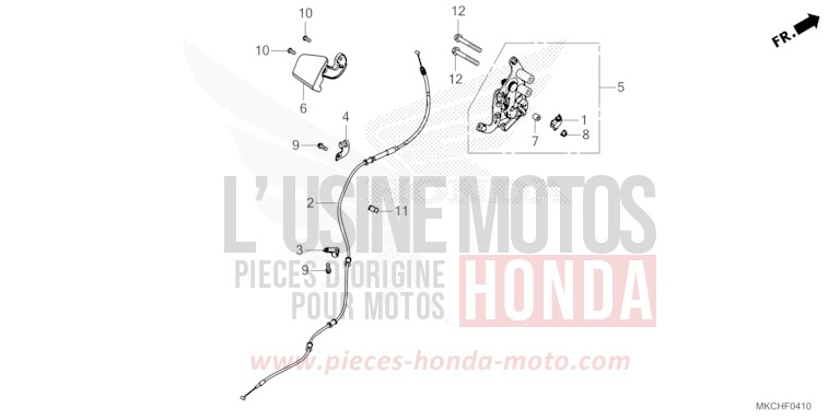 LEVIER DE STATIONNEMENT von GL1800 CANDY ARDENT RED (R367B) von 2021