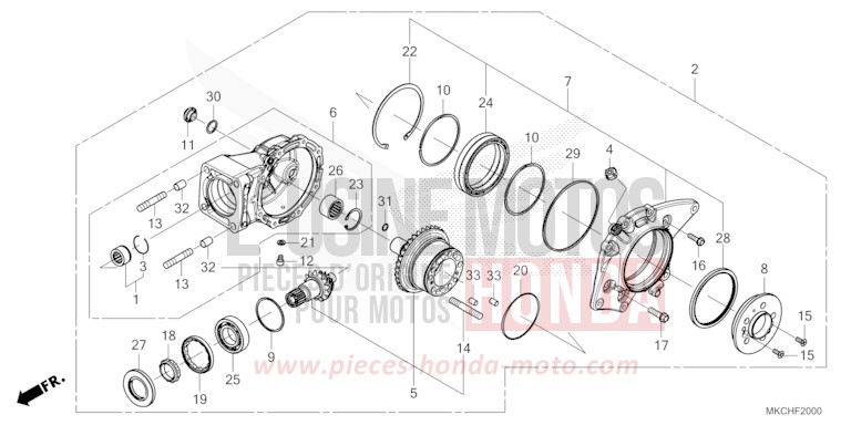 ENGRENAGE MENE DE SORTIE von GL1800 CANDY ARDENT RED (R367B) von 2021