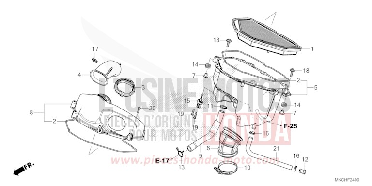 FILTRE A AIR von GL1800 CANDY ARDENT RED (R367B) von 2021