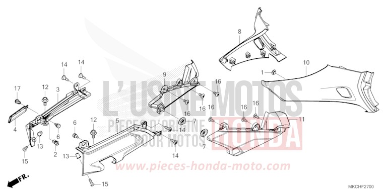COUVERCLE LATERAL von GL1800 CANDY ARDENT RED (R367B) von 2021