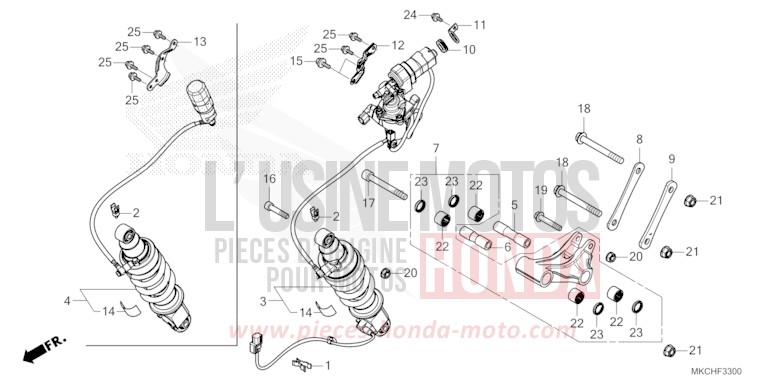 COUSSIN ARRIERE von GL1800 CANDY ARDENT RED (R367B) von 2021