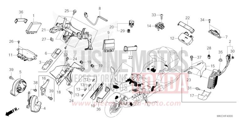 UNITE DE COMMANDE von GL1800 CANDY ARDENT RED (R367B) von 2021