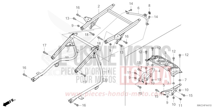 APPUI BAGAGES von GL1800 CANDY ARDENT RED (R367B) von 2021